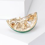 Palestine Support Pin Factory - Rhinestone Watermelon Shape Crystal Zircon Charm Brooch