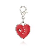 Country Flag Heart Charm Factory - Enamel Heart Shape United States Germany Flag