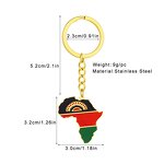 Country Flag Keychain Factory - 18K Gold Plated Africa Flag Stainless Steel