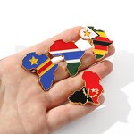 Lapel Pin Factory - Africa National Flag African Countries Brooches Jewelry Accessories
