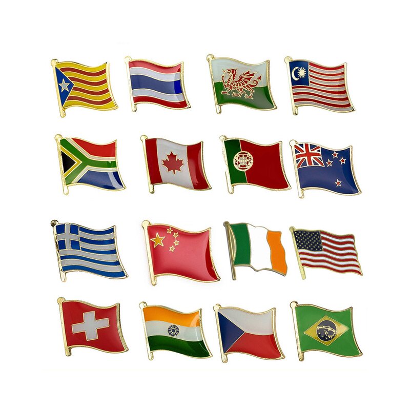 Country Flag Pin Factory - Manufacturer 287 Countries National Flag Epoxy Resin