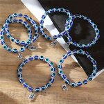 Evil Eye Anklet Factory - Summer Beach 8mm Turkish Amulet Blue Eye Beaded