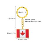 Country Flag Keychain Factory - Stainless Steel Enamel Canada Flag Car Key Chain