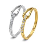 Wedding Ring Factory - Waterproof 18K Gold 316L Stainless Steel Zircon Matching