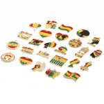 Juneteenth Charm Factory - Gold Plated Enamel Alloy Black Queen King Freedom Day