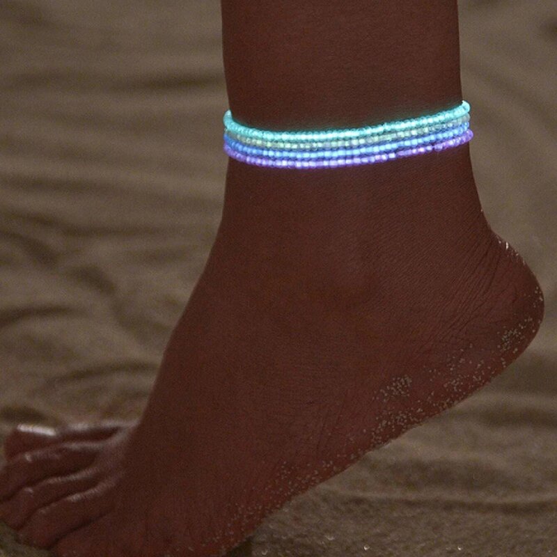 Luminous Anklet Factory - Fashion Summer Beach Glow in the Dark Colorful Beads