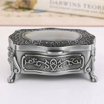 Jewelry Storage Box Factory - Vintage Metal Classical Style Jewelry Holder Organizer