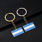Country Flag Keychain Factory - Stainless Steel Argentina Flag Map Keychain