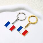 Country Flag Keychain Factory - Stainless Steel Enamel French Republic Flag