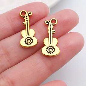 Musical Instrument Charm Factory - Antique Silver Gold Violin DIY Jewelry Accessories