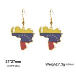 Country Flag Earrings Factory - Waterproof Stainless Steel Enamel Venezuela Flag