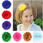Chiffon Flower Factory - DIY 6cm Shabby Chiffon Fabric Rosette Baby Headband