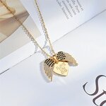 Angel Wing Necklace Factory - Zircon Copper Angel Wing Rhinestone Link Chain