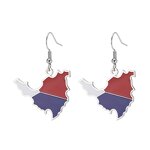 Country Flag Earrings Factory - Waterproof Stainless Steel Enamel Saint Martin Flag