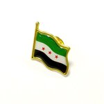 Country Flag Pin Factory - Manufacturer Syria National Flag Epoxy Resin Brooch Pin