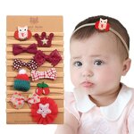 Hair Bands Set Factory - 10 PCS Luxury Custom Christmas Gifts Baby Hair Accessories
