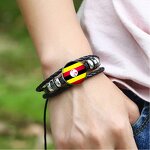 Country Flag Jewelry Set Factory - 80 Models Uganda Flag Map Pendant Key Chain