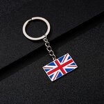 Country Flag Keychain Factory - Stainless Steel Enamel United Kingdom Flag Charm