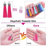 Suede Tassel Pendant Factory - DIY 55mm Suede Leather Tassel with Jump Rings