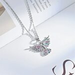 Angel Wing Necklace Factory - Zircon Copper Angel Wing Rhinestone Link Chain