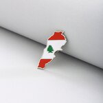 Country Flag Pin Factory - Manufacturer 18K Gold Plated Lebanon National Flag Lapel
