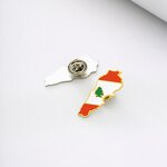 Country Flag Pin Factory - Manufacturer 18K Gold Plated Lebanon National Flag Lapel
