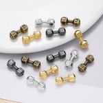 Dumbbell Bead Pendant Factory - Antique Silver Gold Gun-Black Plated Dumbbell Bead