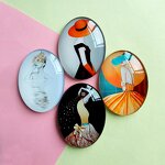 Fridge Magnet Factory - Multiple Shapes Sizes Glass Dome Cabochon Souvenir Magnet