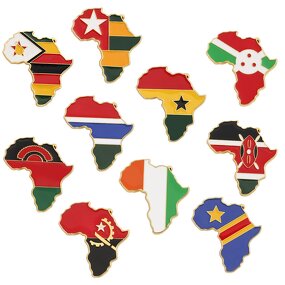 Lapel Pin Factory - Africa National Flag African Countries Brooches Jewelry Accessories
