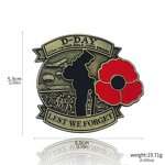Remembrance Pin Factory - Poppy Flower Lest We Forget Commemorative Brooch Badge