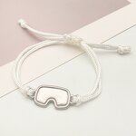 Charm Bracelet Factory - Stainless Steel Ski Goggles Rope Macrame Couple Bracelet