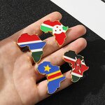 Lapel Pin Factory - Africa National Flag African Countries Brooches Jewelry Accessories