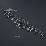Seashell Anklet Factory - Summer Beach Starfish Sea Shell Charm Pendant Link Chain