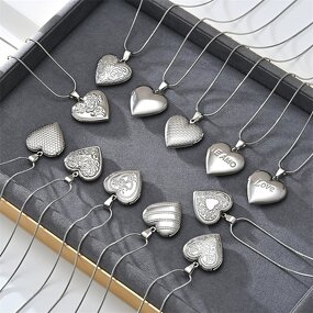 Photo Locket Necklace Factory - Waterproof Stainless Steel Heart Shape DIY Locket