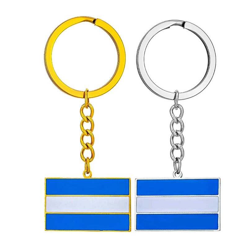 Country Flag Keychain Factory - Stainless Steel Argentina Flag Map Keychain