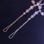 Heart Anklet Factory - Lady Silver 18k Gold Bling Crystal Link Chain Heart Diamond