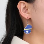 Country Flag Earrings Factory - Waterproof Stainless Steel Enamel Republic of Nauru