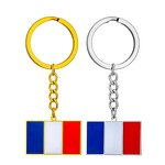 Country Flag Keychain Factory - Stainless Steel Enamel French Republic Flag