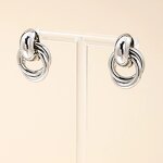 Geometric Earrings Factory - 18K Gold Silver Plated Multi Circle Shape Drop