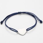 Charm Bracelet Factory - Stainless Steel Engraving Personalized ID Heart Charm