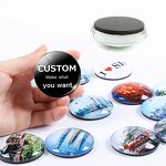 Fridge Magnet Factory - Multiple Shapes Sizes Glass Dome Cabochon Souvenir Magnet