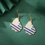 Country Flag Earrings Factory - Waterproof Stainless Steel Enamel Uruguay Flag