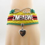 Country Flag Jewelry Set Factory - 80 Models Zimbabwe Flag Map Pendant Set
