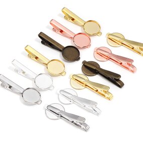 Tie Clip Factory - Manufacturer with Blank Tray Custom Crystal logo Design Gift