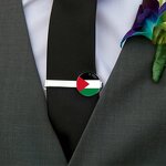 Tie Clip Factory - Manufacturer I love Palestine Theme Flag Design Tie Clip