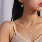 Christmas Jewelry Set Factory - Tree Stockings Santa Claus Reindeer Pendant Set