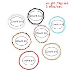 Beaded Anklet Set Factory - 7PCS Bohemian Summer Beach Colorful Beaded Anklets
