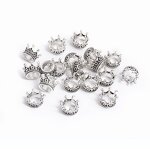 Crown Bead Pendant Factory - Antique Silver Gold Gun-Black Plated Crown Bead