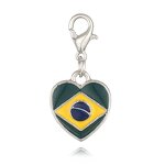 Country Flag Heart Charm Factory - Enamel Heart Shape United States Germany Flag