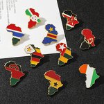 Lapel Pin Factory - Africa National Flag African Countries Brooches Jewelry Accessories